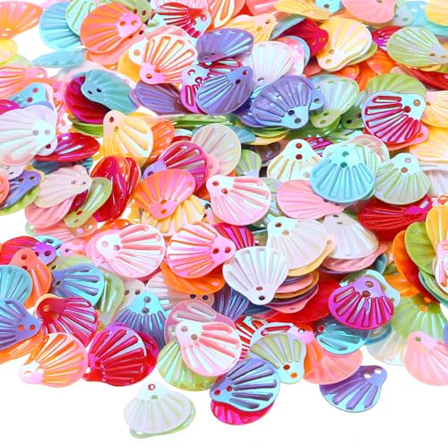 PATIKIL 30 Gramm Pailletten für Bastelarbeiten, 1 Packung bunte Pailletten und Glitzer für DIY Kleidung, Nägel, Grußkarten, Scrapbooking-Dekoration, im Stil kleiner Muscheln PATIKIL 30 Gramm Pailletten für Bastelarbeiten, 1 Packung bunte Pailletten und Glitzer für DIY Kleidung, Nägel, Grußkarten, Scrapbooking-Dekoration, im Stil kleiner Muscheln von PATIKIL