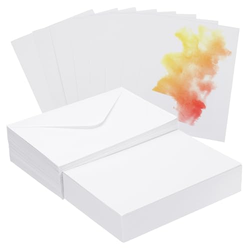 PATIKIL 30 Sets reine Baumwoll Aquarellpapier 140lb/300 g/m² Postkarten Blanko mit rechten Ecken und Umschlägen für Kunstmalerei Kreative Dankesnotizen, 127x178 mm PATIKIL 30 Sets reine Baumwoll Aquarellpapier 140lb/300 g/m² Postkarten Blanko mit rechten Ecken und Umschlägen für Kunstmalerei Kreative Dankesnotizen, 127x178 mm von PATIKIL