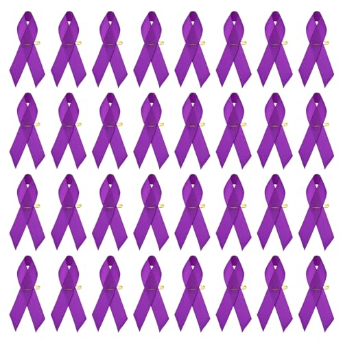 PATIKIL 30 Stück Lila Polyesterband Satin Pins, Awareness Ribbon Satin mit Sicherheitsnadeln PATIKIL 30 Stück Lila Polyesterband Satin Pins, Awareness Ribbon Satin mit Sicherheitsnadeln von PATIKIL
