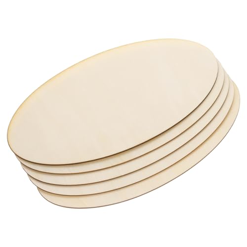 PATIKIL 300x150mm Holzstücke, 5er Pack Unvollendete ovale Holzformen, leere Holzausschnitte, natürliche Verzierungen für Weihnachtsbastelprojekte PATIKIL 300x150mm Holzstücke, 5er Pack Unvollendete ovale Holzformen, leere Holzausschnitte, natürliche Verzierungen für Weihnachtsbastelprojekte von PATIKIL