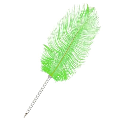 PATIKIL 30cm/12 Feder Kugelschreiber, 1 Stück Tinte Vintage Federkiel Stift Veredelt Tauchstift für Kalligrafie Schreiben Unterschrift Hochzeitsgeschenk, Grün von PATIKIL