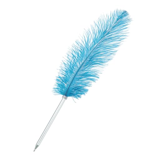 PATIKIL 30cm/12 Feder Kugelschreiber, 1 Stück Tinte Vintage Gänsefeder veredelter Tauchstift für Kalligrafie Schreiben Unterschrift Hochzeitsgeschenk, Hellblau PATIKIL 30cm/12 Feder Kugelschreiber, 1 Stück Tinte Vintage Gänsefeder veredelter Tauchstift für Kalligrafie Schreiben Unterschrift Hochzeitsgeschenk, Hellblau von PATIKIL
