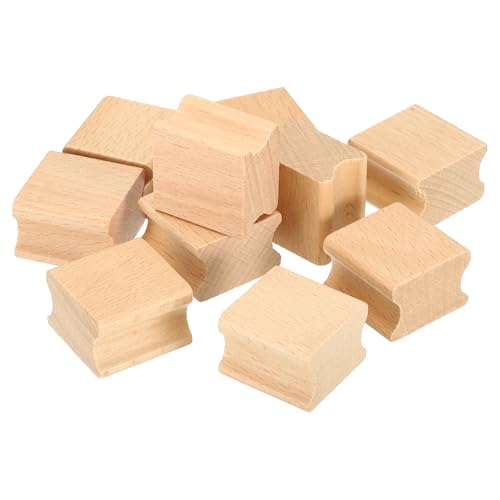 PATIKIL 30x30mm Leere Holzstempelhalter, 10er Packung Holzstempelgriff Harte Holzblöcke für Stempelherstellung DIY Basteln Stil 2, Braun von PATIKIL