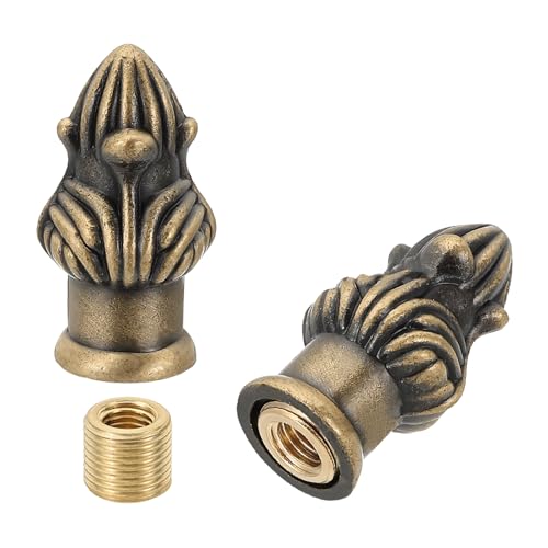 PATIKIL 33 x 20 mm Lampenknöpfe, 2er-Set massive Lampenschirm-Dekorationsmuttern mit Messing-Reduzieradapter für Tisch- und Stehlampen, Bronze PATIKIL 33 x 20 mm Lampenknöpfe, 2er-Set massive Lampenschirm-Dekorationsmuttern mit Messing-Reduzieradapter für Tisch- und Stehlampen, Bronze von PATIKIL