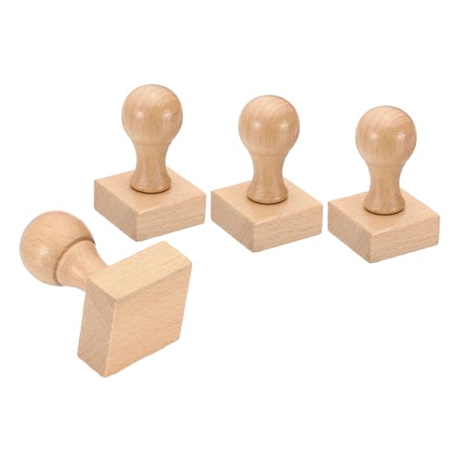 PATIKIL 35mm Stempel Holzquadratgriff, 4er-Pack Holzknöpfe Stempelhalter für Stempelherstellung DIY Basteln Scrapbooking, Braun PATIKIL 35mm Stempel Holzquadratgriff, 4er-Pack Holzknöpfe Stempelhalter für Stempelherstellung DIY Basteln Scrapbooking, Braun von PATIKIL
