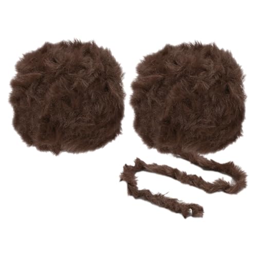 PATIKIL 35yds Kunstpelzgarn, 2 Knäuel Flauschgarn Häkelgarn Flauschiges Garn Weiches Chunky-Polyester-Plüschfell Wimpern für Häkeln Strickdecke Teppich Pullover, Kaffeebraun PATIKIL 35yds Kunstpelzgarn, 2 Knäuel Flauschgarn Häkelgarn Flauschiges Garn Weiches Chunky-Polyester-Plüschfell Wimpern für Häkeln Strickdecke Teppich Pullover, Kaffeebraun von PATIKIL