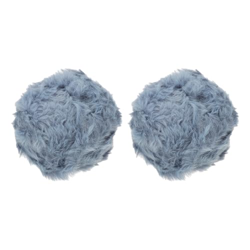 PATIKIL 35yds Plüschgarn Kunstpelzgarn, 2 Knäuel 0,4"OD 50g Plüschwolle Garn zum Stricken Weiches Flauschgarn Häkeln Dickes Plüschpelz Fluffy Yarn für DIY Basteln, Handstricken, Kohl von PATIKIL