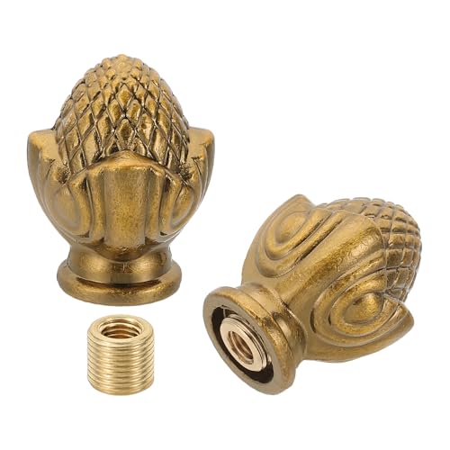 PATIKIL 36 x 28 mm Lampenknöpfe, 2 Stück massiver Lampenschirm-Dekorationsmuttern mit Messing-Reduzieradapter für Tisch- und Stehlampen, Goldbronze PATIKIL 36 x 28 mm Lampenknöpfe, 2 Stück massiver Lampenschirm-Dekorationsmuttern mit Messing-Reduzieradapter für Tisch- und Stehlampen, Goldbronze von PATIKIL