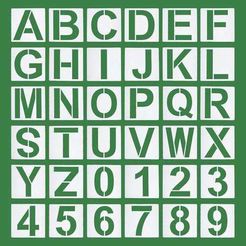 PATIKIL 36Pack 8" Buchstabe Schablonen Number Schablonen Wiederverwendbar Buchstabe Vorlagen Numbers Stencil Set für Malerei Holzwand Weiß PATIKIL 36Pack 8" Buchstabe Schablonen Number Schablonen Wiederverwendbar Buchstabe Vorlagen Numbers Stencil Set für Malerei Holzwand Weiß von PATIKIL