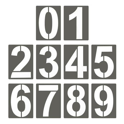 PATIKIL 38,1 cm große Zahlenschablonen, 0–9 Adressnummern-Schablone, wiederverwendbare digitale Kunststoffvorlagen für Bastelarbeiten, Holzschablonen, Vorlagen, Weiß, 10 Stück PATIKIL 38,1 cm große Zahlenschablonen, 0–9 Adressnummern-Schablone, wiederverwendbare digitale Kunststoffvorlagen für Bastelarbeiten, Holzschablonen, Vorlagen, Weiß, 10 Stück von PATIKIL