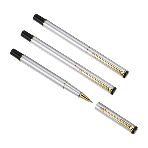 PATIKIL 3Pack 135mm Metall Kugelschreiber Mittel Breich 1mm Schwarz Tinte Business Kugel Schreibgeräte für Home Büro Silber Golden PATIKIL 3Pack 135mm Metall Kugelschreiber Mittel Breich 1mm Schwarz Tinte Business Kugel Schreibgeräte für Home Büro Silber Golden von PATIKIL
