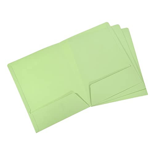 PATIKIL 3Pack Dokumentenmappe Papier Ordner A4 Kraftpapier Ordner mit Tasche Brief Datei Sammlung Speicher für Büro Hellgrün von PATIKIL