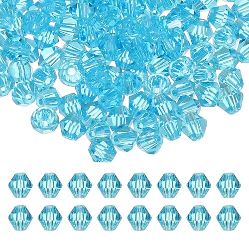 PATIKIL 3mm Bicone Kristallperlen, 600 Stück Glas facettierte Bicone Perlen lose Spacer Perle für die Schmuckherstellung Armband Halskette Ohrringe, Himmelblau PATIKIL 3mm Bicone Kristallperlen, 600 Stück Glas facettierte Bicone Perlen lose Spacer Perle für die Schmuckherstellung Armband Halskette Ohrringe, Himmelblau von PATIKIL
