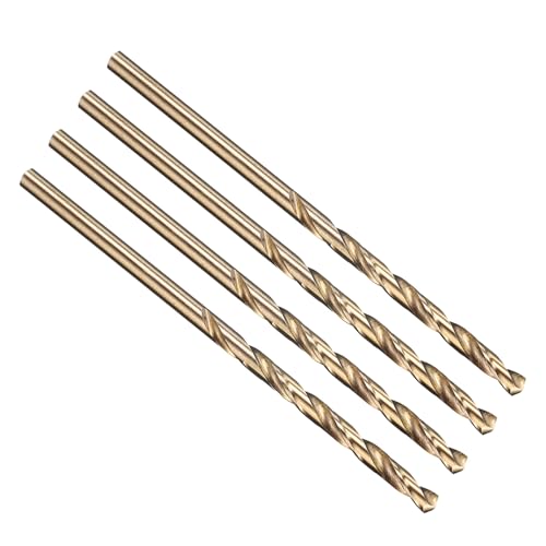 PATIKIL 3mm Bohrer, Jobber gerade Schaft M35 Cobalt 5% High-Speed-Stahl 135° Gold-Finish für Edelstahl-Hartmetall - 4er Pack PATIKIL 3mm Bohrer, Jobber gerade Schaft M35 Cobalt 5% High-Speed-Stahl 135° Gold-Finish für Edelstahl-Hartmetall - 4er Pack von PATIKIL