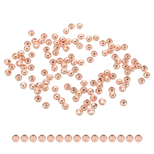 PATIKIL 3mm Gold gefüllte Abstandshalterperlen für Schmuckherstellung, 100er Packung Metallrunde Perlen aus Messing für Armbänder Ohrringe Halskette DIY Handwerk, Roségold PATIKIL 3mm Gold gefüllte Abstandshalterperlen für Schmuckherstellung, 100er Packung Metallrunde Perlen aus Messing für Armbänder Ohrringe Halskette DIY Handwerk, Roségold von PATIKIL