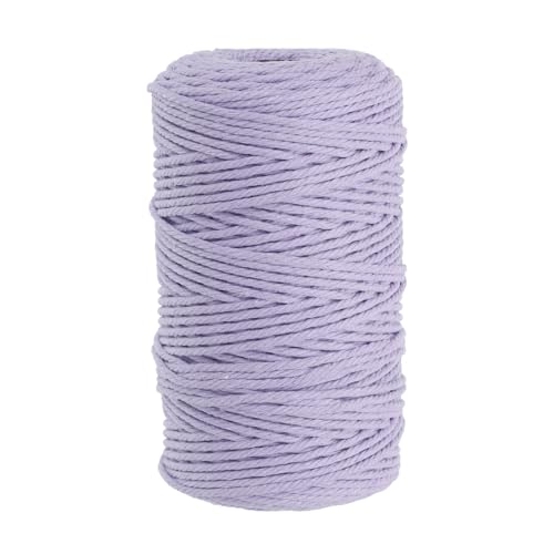 PATIKIL 3mm x 218 Yard Makramee-Schnur, Weiches Baumwoll-Makramee-Garnseil 4-fach verdreht für Wandbehang Pflanzenaufhänger Traumfänger DIY Strickbedarf, Lila PATIKIL 3mm x 218 Yard Makramee-Schnur, Weiches Baumwoll-Makramee-Garnseil 4-fach verdreht für Wandbehang Pflanzenaufhänger Traumfänger DIY Strickbedarf, Lila von PATIKIL