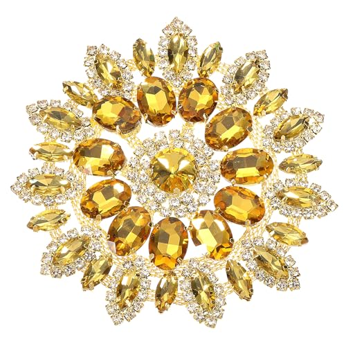 PATIKIL 4,3-Zoll-Strass-Patches, Blumenform-Applikations-Patches Strass-Applikation Glitzer Kristall-Patches für Schuhe, Kleidung, Hosen, Taschen, Hüte, Hemden DIY, Gelbgold PATIKIL 4,3-Zoll-Strass-Patches, Blumenform-Applikations-Patches Strass-Applikation Glitzer Kristall-Patches für Schuhe, Kleidung, Hosen, Taschen, Hüte, Hemden DIY, Gelbgold von PATIKIL