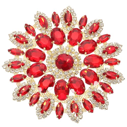 PATIKIL 4,3-Zoll-Strass-Patches, Blumenform-Applikations-Patches Strass-Applikation Glitzer-Kristall-Patches für Schuhe, Kleidung, Hosen, Taschen, Hüte, Hemden DIY, Rot Gold PATIKIL 4,3-Zoll-Strass-Patches, Blumenform-Applikations-Patches Strass-Applikation Glitzer-Kristall-Patches für Schuhe, Kleidung, Hosen, Taschen, Hüte, Hemden DIY, Rot Gold von PATIKIL