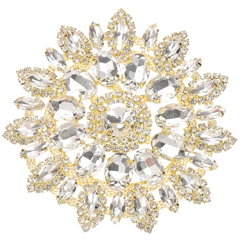 PATIKIL 4,3-Zoll-Strass-Patches, Blumenform-Applikations-Patches Strass-Applikation Glitzer-Kristall-Patches für Schuhe, Kleidung, Hosen, Taschen, Hüte, Hemden DIY, Weiß Gold PATIKIL 4,3-Zoll-Strass-Patches, Blumenform-Applikations-Patches Strass-Applikation Glitzer-Kristall-Patches für Schuhe, Kleidung, Hosen, Taschen, Hüte, Hemden DIY, Weiß Gold von PATIKIL