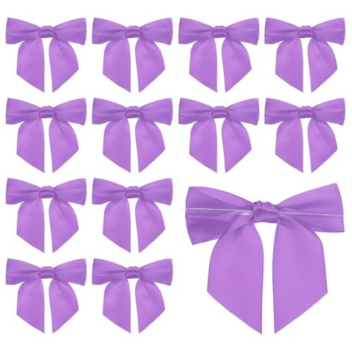 PATIKIL 4,5" Twist Tie Satin Bow, 36 Stück Große Twist Tie Vorgebundene Satinband Schleife Vorgefertigte Verpackungsschleife Dekoration für Treat Bag Craft DIY Hochzeit Weihnachten, Lila PATIKIL 4,5" Twist Tie Satin Bow, 36 Stück Große Twist Tie Vorgebundene Satinband Schleife Vorgefertigte Verpackungsschleife Dekoration für Treat Bag Craft DIY Hochzeit Weihnachten, Lila von PATIKIL