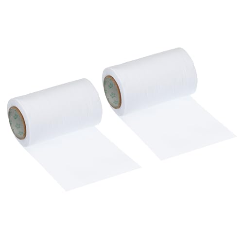 PATIKIL 4,7" x65,6ft Rohrumwicklungsklebeband, 2er Pack PVC Klebeband für Rohrisolierung Klimaanlage Rohr Wickeln Wasserdicht Nicht Klebend für HVAC Elektrisch Weiß von PATIKIL