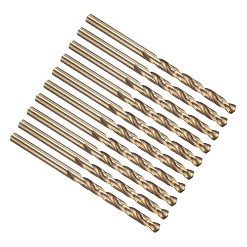 PATIKIL 4,8 mm Bohrer, Jobber gerade Schaft M35 5% High-Speed-Stahl 135° Gold-Finish für Edelstahl-Hartmetall - 10er Pack PATIKIL 4,8 mm Bohrer, Jobber gerade Schaft M35 5% High-Speed-Stahl 135° Gold-Finish für Edelstahl-Hartmetall - 10er Pack von PATIKIL