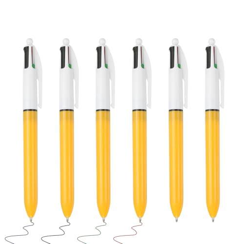 PATIKIL 4 Farben Kugelschreiber Druckkugelschreibe, 6 Stück 1.0 mm Spitze Kunststoffstifte Schreibstifte für Büro Frauen Geschenk Notizen Journaling, Orange PATIKIL 4 Farben Kugelschreiber Druckkugelschreibe, 6 Stück 1.0 mm Spitze Kunststoffstifte Schreibstifte für Büro Frauen Geschenk Notizen Journaling, Orange von PATIKIL