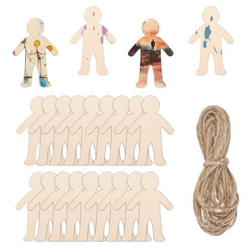 PATIKIL 4" Höhe Natürliche Holz Menschen Ausschnitte 50 Stück Blanke Männliche Formen Unbehandelte Holz Hängeornamente & 6.6FT Jute Schnur für DIY Bastelarbeiten PATIKIL 4" Höhe Natürliche Holz Menschen Ausschnitte 50 Stück Blanke Männliche Formen Unbehandelte Holz Hängeornamente & 6.6FT Jute Schnur für DIY Bastelarbeiten von PATIKIL