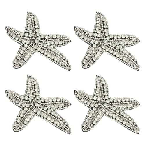 PATIKIL 4 Stk. Seestern Strass Perlen Aufnäher, Seestern Pailletten Applikation Aufnäher zum Aufnähen auf Stoff Pailletten Aufnäher für Kleidung Jeans Schuhe Hüte Jacke DIY, Schwarz PATIKIL 4 Stk. Seestern Strass Perlen Aufnäher, Seestern Pailletten Applikation Aufnäher zum Aufnähen auf Stoff Pailletten Aufnäher für Kleidung Jeans Schuhe Hüte Jacke DIY, Schwarz von PATIKIL