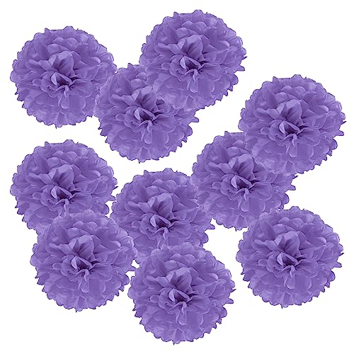 PATIKIL 4" Stoff Pom Poms Blumen 10 Pack Papier Blume Kugel für Hochzeit Brautschau Dusche Geburtstag Bachelorette Party Hintergründe Dekoration Lila PATIKIL 4" Stoff Pom Poms Blumen 10 Pack Papier Blume Kugel für Hochzeit Brautschau Dusche Geburtstag Bachelorette Party Hintergründe Dekoration Lila von PATIKIL