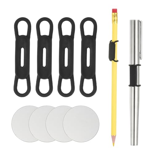 PATIKIL 4 Stück Magnetischer Stifthalter, Silikon Flexibler Stifthalter Verstellbarer Organizer Clip mit 4 Metallplatten für Kühlschrank Whiteboards Schreibtisch Klemmbrett, Schwarz PATIKIL 4 Stück Magnetischer Stifthalter, Silikon Flexibler Stifthalter Verstellbarer Organizer Clip mit 4 Metallplatten für Kühlschrank Whiteboards Schreibtisch Klemmbrett, Schwarz von PATIKIL