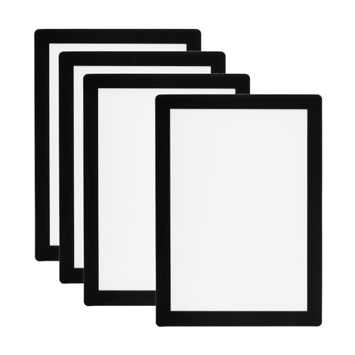 PATIKIL 4 Stück Magnetrahmen, A5 Info-Rahmen selbstklebend Aufklappbarer mit Magnetverschluss bilderrahmen für Postkarte Hinweis Zeichnung, Transparente Oberfläche, Schwarz PATIKIL 4 Stück Magnetrahmen, A5 Info-Rahmen selbstklebend Aufklappbarer mit Magnetverschluss bilderrahmen für Postkarte Hinweis Zeichnung, Transparente Oberfläche, Schwarz von PATIKIL
