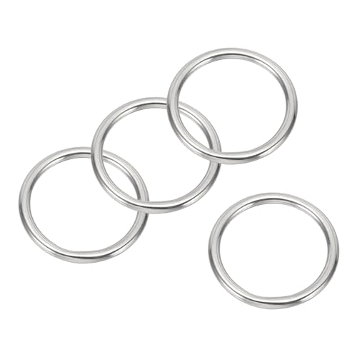 PATIKIL 4 Stück Metallringe 1 Zoll 316 Edelstahl Marinequalität Ring Geschweißt Rund Multifunktions-O-Ringe für Makramee, DIY Handwerk, Hardware, Gürtel, Hundeleine, 3x25mm PATIKIL 4 Stück Metallringe 1 Zoll 316 Edelstahl Marinequalität Ring Geschweißt Rund Multifunktions-O-Ringe für Makramee, DIY Handwerk, Hardware, Gürtel, Hundeleine, 3x25mm von PATIKIL