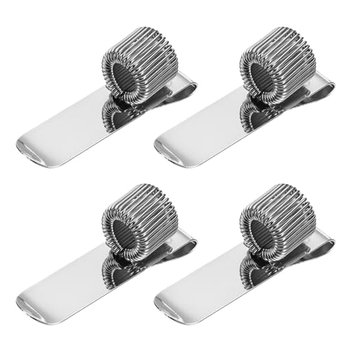 PATIKIL 4 Stück Stifthalter Clips, Metall Stifthalter Verstellbare Schleife Stifthalter mit Einzelner Feder für Notizbuch, Klemmbrett, Silber Ton PATIKIL 4 Stück Stifthalter Clips, Metall Stifthalter Verstellbare Schleife Stifthalter mit Einzelner Feder für Notizbuch, Klemmbrett, Silber Ton von PATIKIL