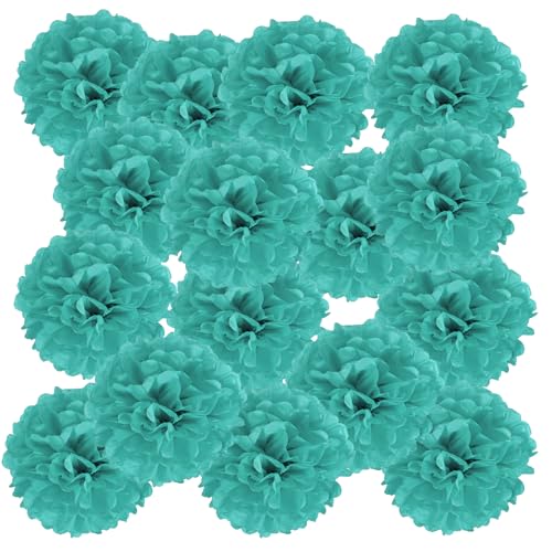 PATIKIL 4" Tissue Pom Poms Blumen, 20er Pack Papierblumenkugel für Hochzeit Brautdusche Geburtstag Junggesellinnenabschied Party Hintergrunddekoration, Türkis PATIKIL 4" Tissue Pom Poms Blumen, 20er Pack Papierblumenkugel für Hochzeit Brautdusche Geburtstag Junggesellinnenabschied Party Hintergrunddekoration, Türkis von PATIKIL
