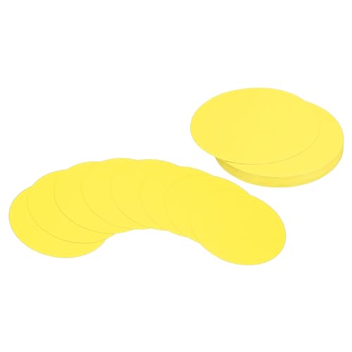 PATIKIL 25 Stück Moderationskarten Karteikarten Kreis-Karton, 10 cm runde Ausschnitt-Papierdicke Karton-Untersetzer für DIY-Bastelprojekte Klassenzimmer-Pinnwand-Dekoration, Gelb PATIKIL 25 Stück Moderationskarten Karteikarten Kreis-Karton, 10 cm runde Ausschnitt-Papierdicke Karton-Untersetzer für DIY-Bastelprojekte Klassenzimmer-Pinnwand-Dekoration, Gelb von PATIKIL