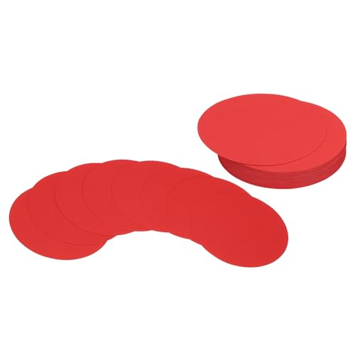 PATIKIL 4-Zoll-Kreis-Karton, 36 Stück runde Ausschnitt-Papierdicke Karton-Untersetzer für DIY-Bastelprojekte Klassenzimmer-Pinnwand-Dekoration, Rot PATIKIL 4-Zoll-Kreis-Karton, 36 Stück runde Ausschnitt-Papierdicke Karton-Untersetzer für DIY-Bastelprojekte Klassenzimmer-Pinnwand-Dekoration, Rot von PATIKIL