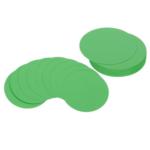 PATIKIL 4 Zoll Kreis Karton, 50 Stück runde Form Ausschnitte Papier dickes Karton Untersetzer für DIY Bastelprojekte Klassenzimmer Pinnwanddekoration, Grün von PATIKIL