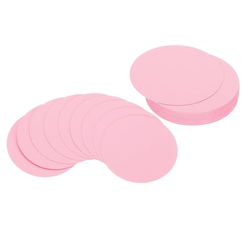 PATIKIL 4 Zoll Kreis Karton, 50 Stück runde Form Ausschnitte Papier dickes Karton Untersetzer für DIY Bastelprojekte Klassenzimmer Pinnwanddekoration, Pink von PATIKIL