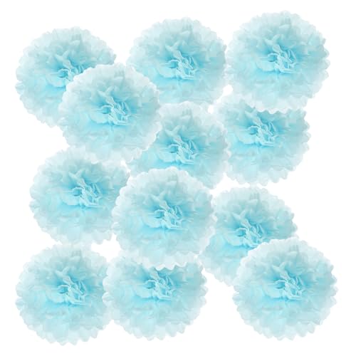 PATIKIL 4-Zoll-Papier-Pompons, 12 Stück Pompons Papierblumen Ball Tissue-Papierblumen für Hochzeit Brautdusche Geburtstags-Junggesellinnenabschiedsfeier Hintergrunddekoration, Hellblau PATIKIL 4-Zoll-Papier-Pompons, 12 Stück Pompons Papierblumen Ball Tissue-Papierblumen für Hochzeit Brautdusche Geburtstags-Junggesellinnenabschiedsfeier Hintergrunddekoration, Hellblau von PATIKIL