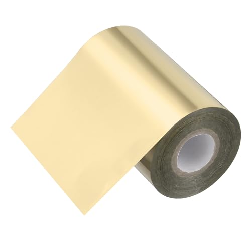 PATIKIL 4"x400Ft Heißprägefolienpapier, Heißtransfer-Heißprägepapierfolienrolle für Leder DIY Logo Dekor Handwerk Geschenkverpackung Scrapbook Karte, Hellgold PATIKIL 4"x400Ft Heißprägefolienpapier, Heißtransfer-Heißprägepapierfolienrolle für Leder DIY Logo Dekor Handwerk Geschenkverpackung Scrapbook Karte, Hellgold von PATIKIL