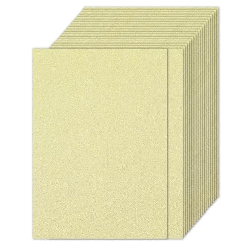 PATIKIL 40 Blatt Kartonpapier A4 250g - 21 x 29,7 cm - DIN Format Dickes Bastelkarton zum Basteln Hochzeit Karton Glitzer Papier Stanzen DIY Deko Bastelpapier Bedruckbar, Helles Gold PATIKIL 40 Blatt Kartonpapier A4 250g - 21 x 29,7 cm - DIN Format Dickes Bastelkarton zum Basteln Hochzeit Karton Glitzer Papier Stanzen DIY Deko Bastelpapier Bedruckbar, Helles Gold von PATIKIL