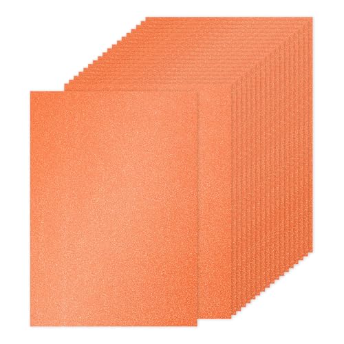 PATIKIL 40 Blatt Kartonpapier A4 250g - 21 x 29,7 cm - DIN Format Dickes Bastelkarton zum Basteln Hochzeit Karton Glitzer Papier Stanzen DIY Deko Bastelpapier Bedruckbar, Orange von PATIKIL