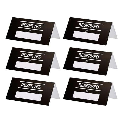 PATIKIL 40 Pack Reservierte Tischschilder, Doppelseitige Sitzplatzkarten Tische Zelt Leer für Hochzeit Restaurant Party Event Gastronomie, Schwarz PATIKIL 40 Pack Reservierte Tischschilder, Doppelseitige Sitzplatzkarten Tische Zelt Leer für Hochzeit Restaurant Party Event Gastronomie, Schwarz von PATIKIL