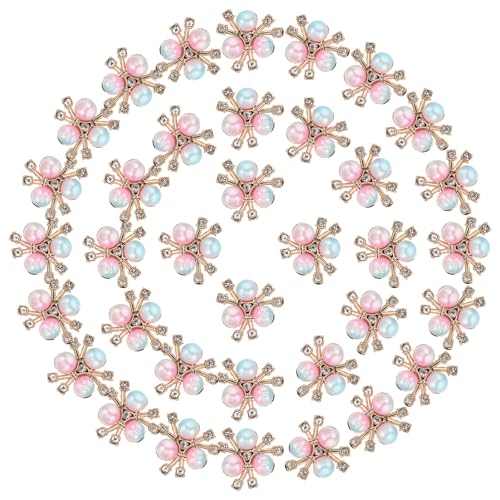 PATIKIL 40 Stück Perlenblumenknöpfe, Strassperlenknöpfe Verzierungen, bunt PATIKIL 40 Stück Perlenblumenknöpfe, Strassperlenknöpfe Verzierungen, bunt von PATIKIL