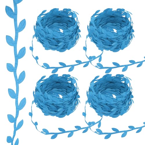 PATIKIL 44 Meter Blaues Blattband, Blätterverzierung Seil Künstliches Blattband für Weihnachtskranz, Geschenkverpackung, Hochzeitsdekoration, Stil 8 PATIKIL 44 Meter Blaues Blattband, Blätterverzierung Seil Künstliches Blattband für Weihnachtskranz, Geschenkverpackung, Hochzeitsdekoration, Stil 8 von PATIKIL