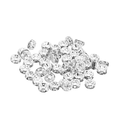 PATIKIL 4mm Abstandshalter Perlen, 100 Stück Perlenabstandshalter Rondelle Abstandshalter Perlen Strass Kleine Runde Glasperlen Kristall Halsketten DIY, Silber PATIKIL 4mm Abstandshalter Perlen, 100 Stück Perlenabstandshalter Rondelle Abstandshalter Perlen Strass Kleine Runde Glasperlen Kristall Halsketten DIY, Silber von PATIKIL