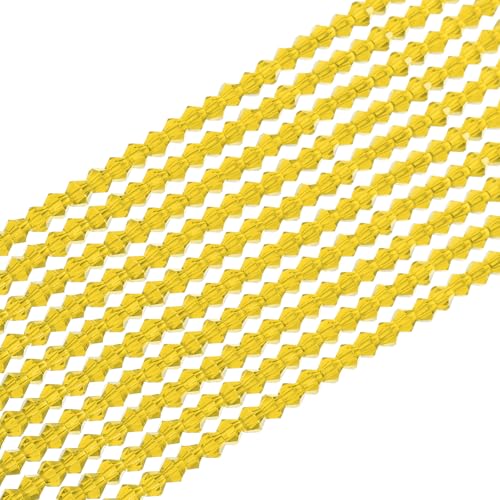 PATIKIL 4mm Bicone Crystal Glass Beads, 840 Stk. Rondelle-Perlen Facettierte Kristallperlen Charms Großpackung für Schmuckherstellung Ohrringe Armbänder DIY Basteln, Zitronengelb PATIKIL 4mm Bicone Crystal Glass Beads, 840 Stk. Rondelle-Perlen Facettierte Kristallperlen Charms Großpackung für Schmuckherstellung Ohrringe Armbänder DIY Basteln, Zitronengelb von PATIKIL