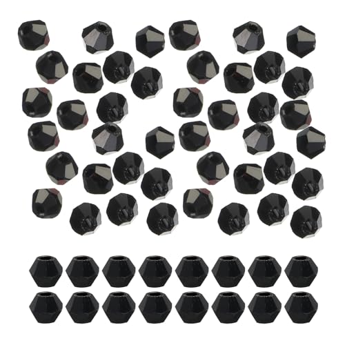 PATIKIL 4mm Bicone Glasperlen, 1800 Stück kleine facettierte Bicone Kristallperlen Charme für Ohrringe Armbänder Halsketten Ringe Schmuckherstellung DIY, Schwarz PATIKIL 4mm Bicone Glasperlen, 1800 Stück kleine facettierte Bicone Kristallperlen Charme für Ohrringe Armbänder Halsketten Ringe Schmuckherstellung DIY, Schwarz von PATIKIL