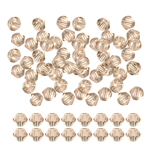 PATIKIL 4mm Bicone Glasperlen, 1800 Stück kleine facettierte Bicone Kristallperlen Charme für Ohrringe Armbänder Halsketten Ringe Schmuckherstellung DIY, Silber Champagner PATIKIL 4mm Bicone Glasperlen, 1800 Stück kleine facettierte Bicone Kristallperlen Charme für Ohrringe Armbänder Halsketten Ringe Schmuckherstellung DIY, Silber Champagner von PATIKIL